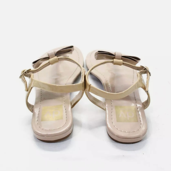 DV ANKLE STRAP SANDALS PATENT LEATHER BEIGE Sz 6 - Picture 2 of 4